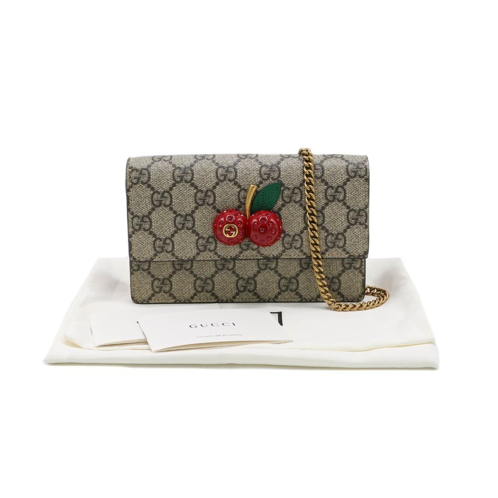 12545 - Gucci GG Supreme Mini Bag With Cherries 481291 - Picture 1 of 12